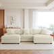 118.4"W Plush Modular Sectional Sofa with Pillows
