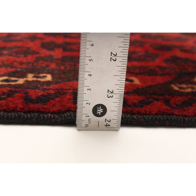 ECARPETGALLERY Hand-knotted Teimani Red Wool Rug - 3'3 x 6'5