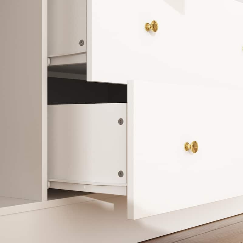 63"W Family Wardrobe/Armoire/Closet by Timechee with Mirror Doors