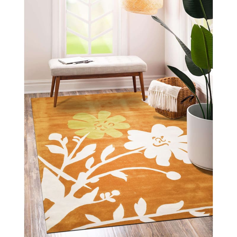 Hand-Tufted Wool Francine Rug, Elegant Brown Area Rug for Living Room, Bedroom, Office, Home Décor, Stylish - 8' x 10' - 8' x 10' - Brown