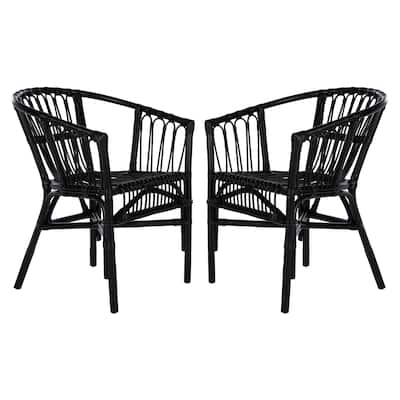 SAFAVIEH Adriana Rattan Accent Chairs (Set of 2) - 22.8" W x 23.6" L x 30.3" H