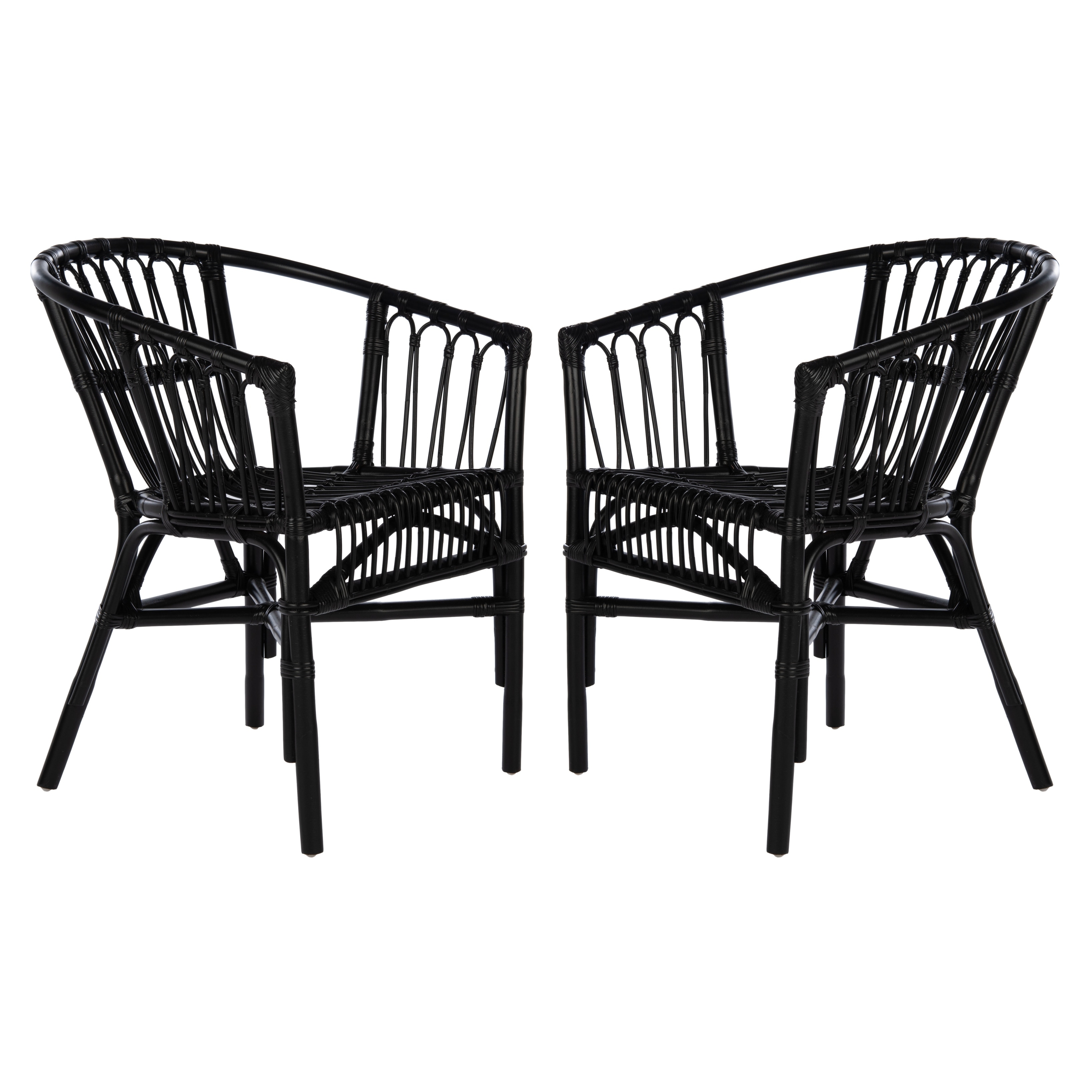 SAFAVIEH Adriana Rattan Accent Chairs Set of 2 22.8