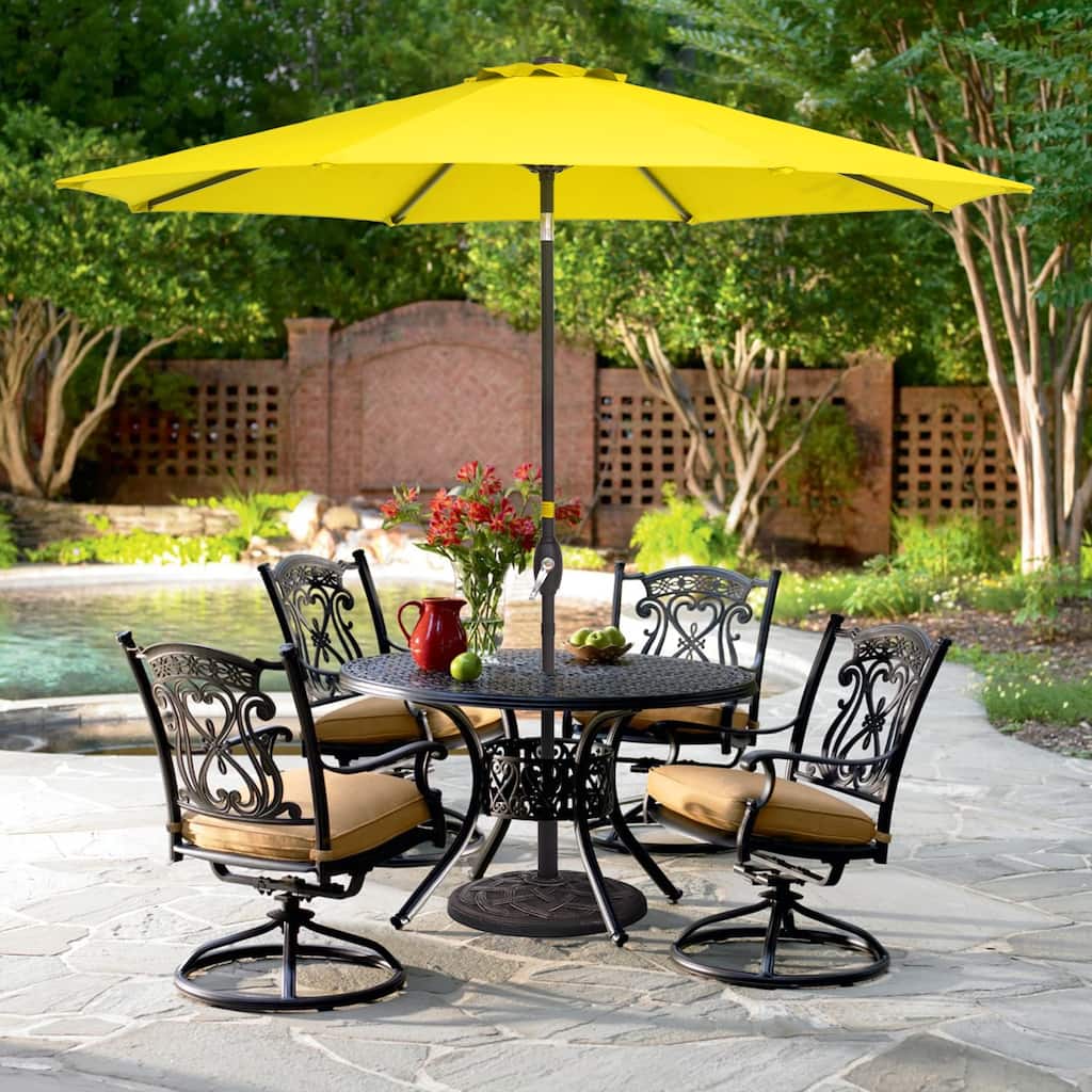 LIVOOSUN 9ft Patio Umbrella Outdoor Table Umbrella with Tilt and Crank