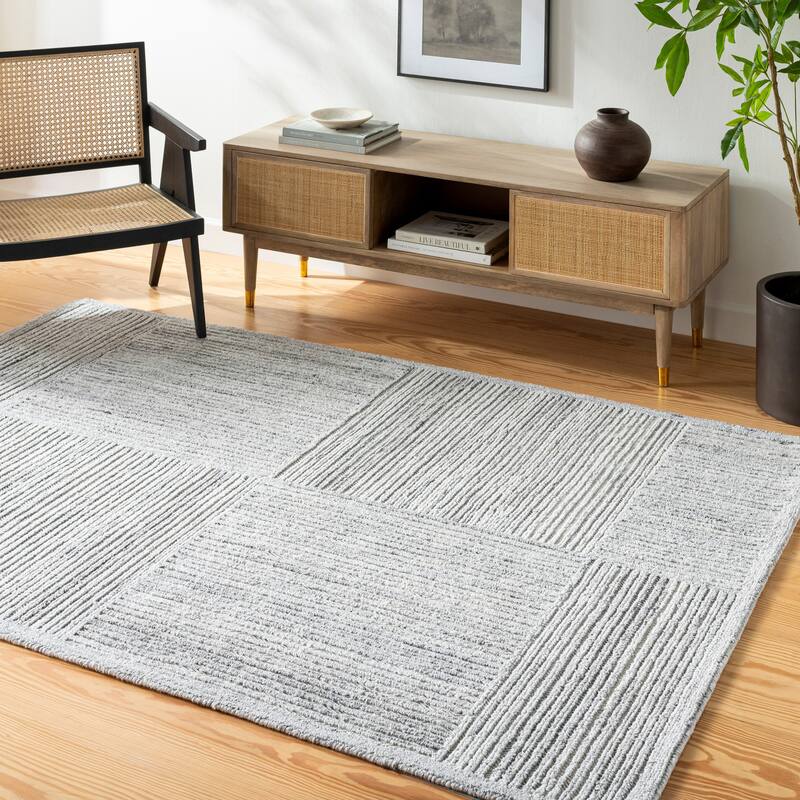Reeves Modern & Contemporary Area Rug - 2' x 3' - Light Gray