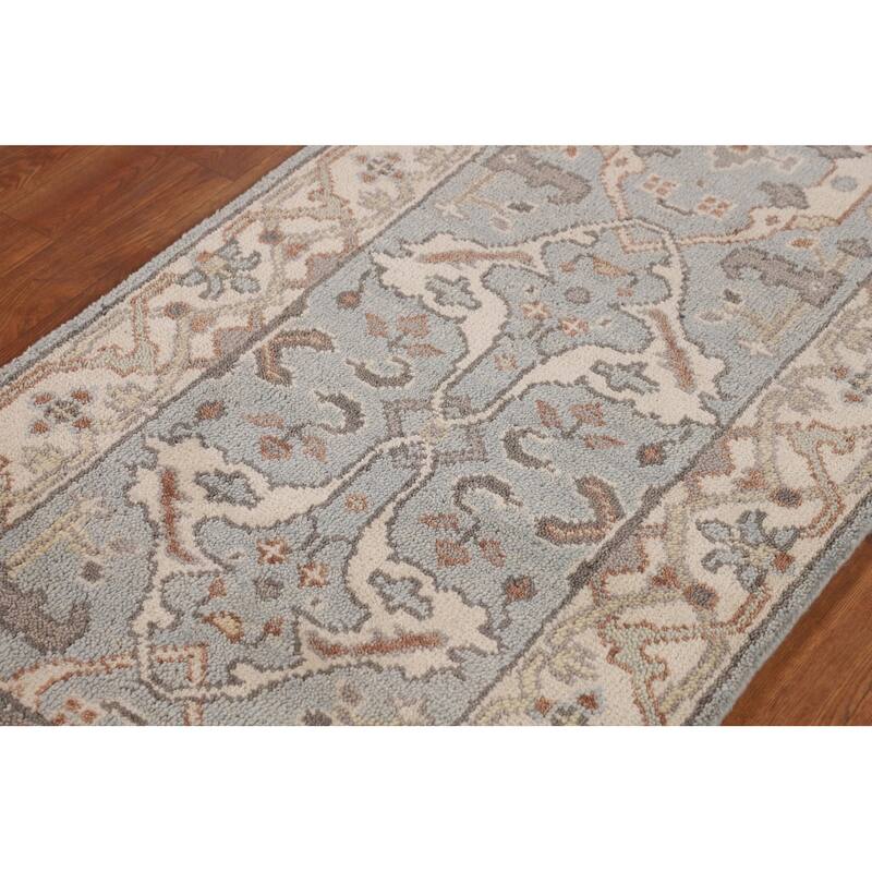 Oushak Oriental Runner Rug Handmade Wool Carpet - 2'8"x 8'0"