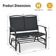 preview thumbnail 2 of 4, 41.3" Patio Glider Chair, Use Heavy-Duty Steel Frame, Weather-Resistant and Waterproof Outdoor Backyard Bench