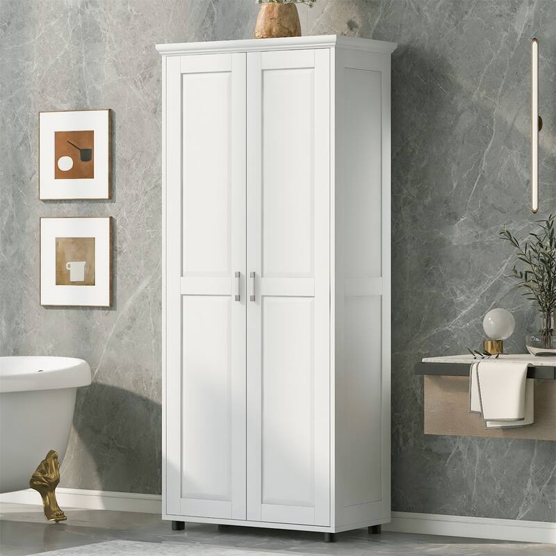 Storage Cabinet with Two Doors - White
