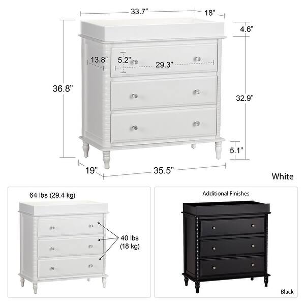 Little Seeds Rowan Valley Linden 3-Drawer Changing Table