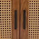preview thumbnail 19 of 26, Wood Accent Cabinet Sideboard Buffet with Rattan Doors