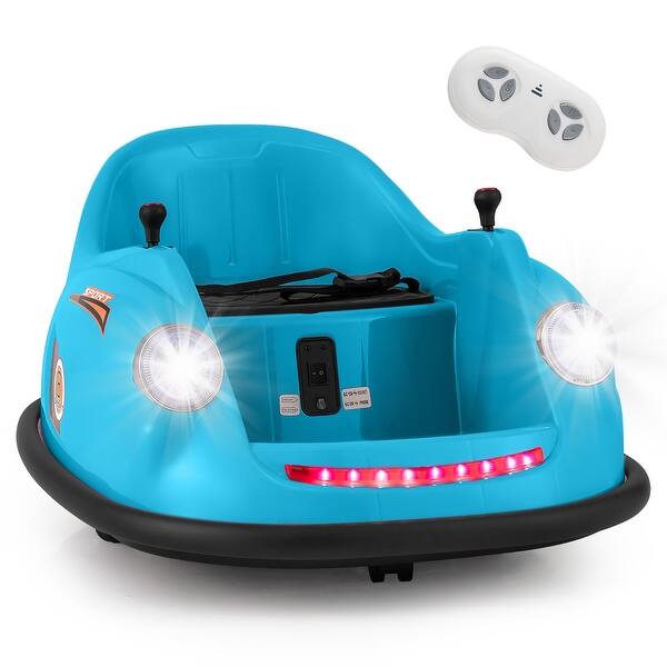 slide 2 of 40, Gymax 12V Electric Kids Ride on Bumper Car Battery Powered Bumping Car - See Details Blue