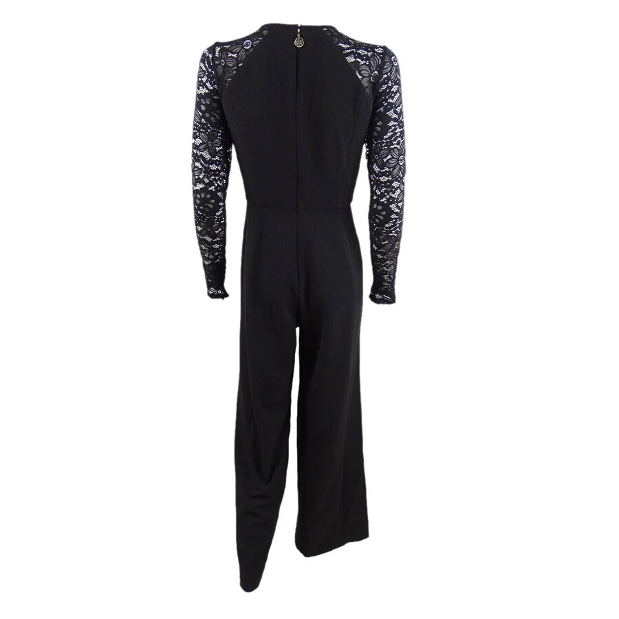 tommy hilfiger black dress with lace sleeves Tommy Hilfiger Women's Shift Dress, Plain Black, 2 at Amazon Women's  Clothing store