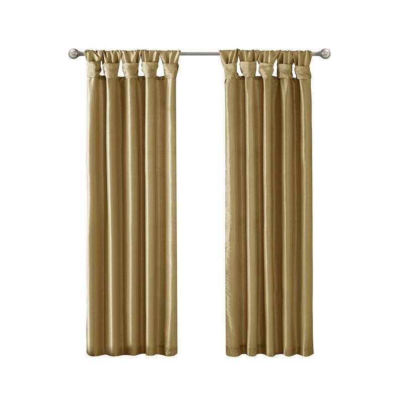 Twist Tab Lined Window Curtain Panel