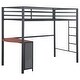 preview thumbnail 1 of 12, Fisher 2-Piece Gunmetal Metal Workstation Loft Bed Set