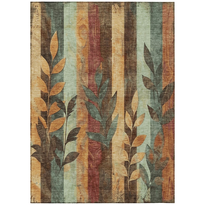 HomeRoots Floral Transitional Rectangle Outdoor Rug