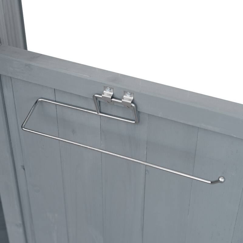 39 Inch Outdoor Kitchen Island Fir Wood Cabinet Stainless Steel Top Drawer