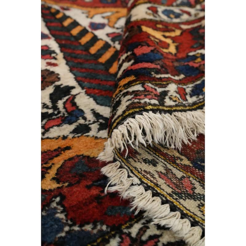 Hand Knotted Oriental 100% Wool Carpet Traditional Floral Oranges & Rust Bakhtiari Area Rug - 10' 3'' X 6' 9''