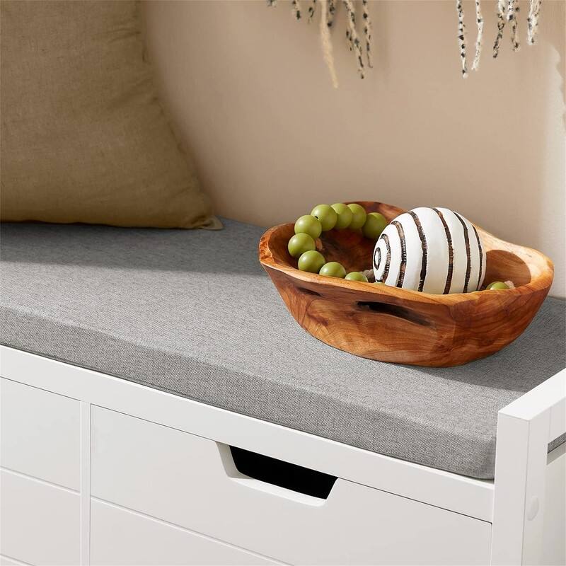 Shoe Bench Shoe Rack Shoe Cabinet - 11.8"D x 35.8"W x 19.7"H