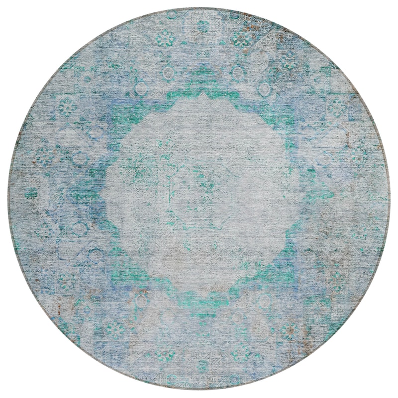 Machine Washable Indoor/ Outdoor Chantille Vintage Traditional Rug