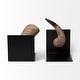 preview thumbnail 3 of 6, Nickerson (Set of 2) Metal Book Ends (set of 2) - 5.5L x 6.5W x 5.5H