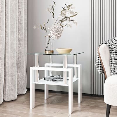 Tempered Glass Center Table Coffee Table End Table Sofa Table
