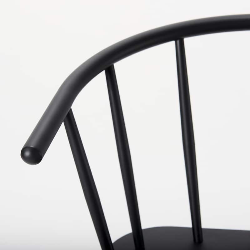 Colin Black Metal Counter Stool - 21.2"W x 21.2"D x 38.1"H