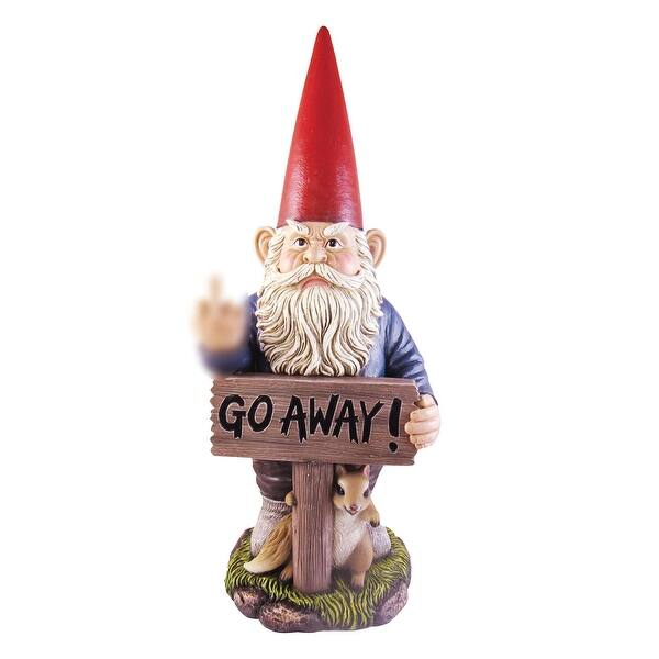 Shop Dwk Corporation Funny Go Away Garden Gnome Grumpy Lawn