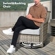 preview thumbnail 54 of 55, OVIOS 5-Piece Outdoor Wicker Swivel Chair Set With Solar-Powered Table