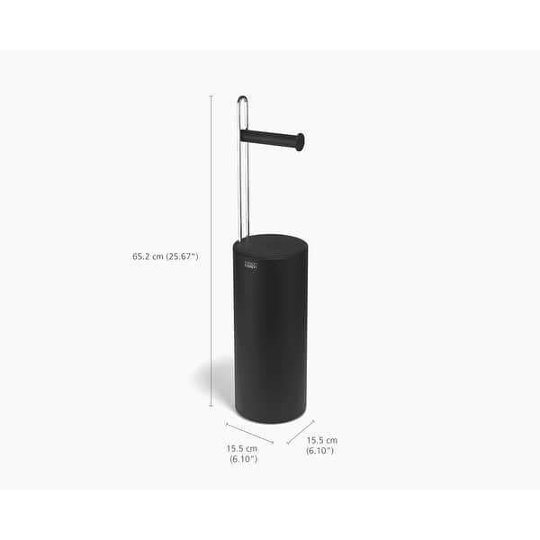 dimension image slide 0 of 2, Joseph Joseph EasyStore Toilet Paper Roll Holder with Concealed Storage