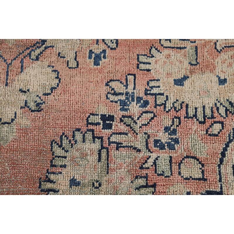 Antique Pink Mahal Persian Area Rug Handmade Wool Carpet - 4'0" x 6'6"
