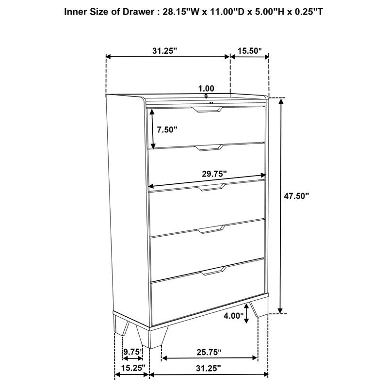 Henderson Bedroom Set Medium Oak