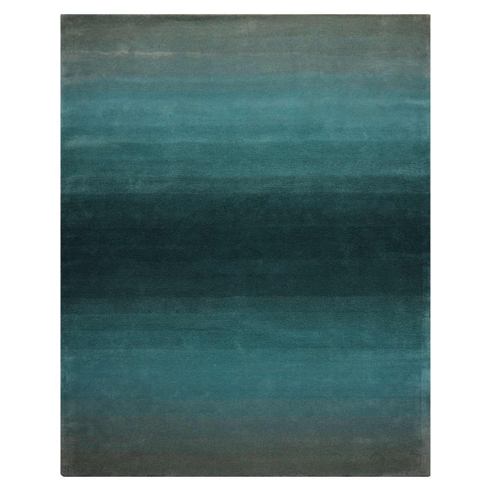 Multi Color Coral Ombre Designer Wool Rug for Modern Interiors