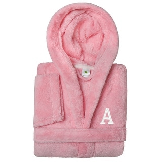 Sweet Kids 100% Polyester SUPER PLUSH Double Brushed Hooded Bathrobe with White Bookman Monogram
