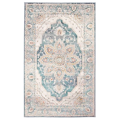ECARPETGALLERY Machine Woven Legacy Teal Area Rug
