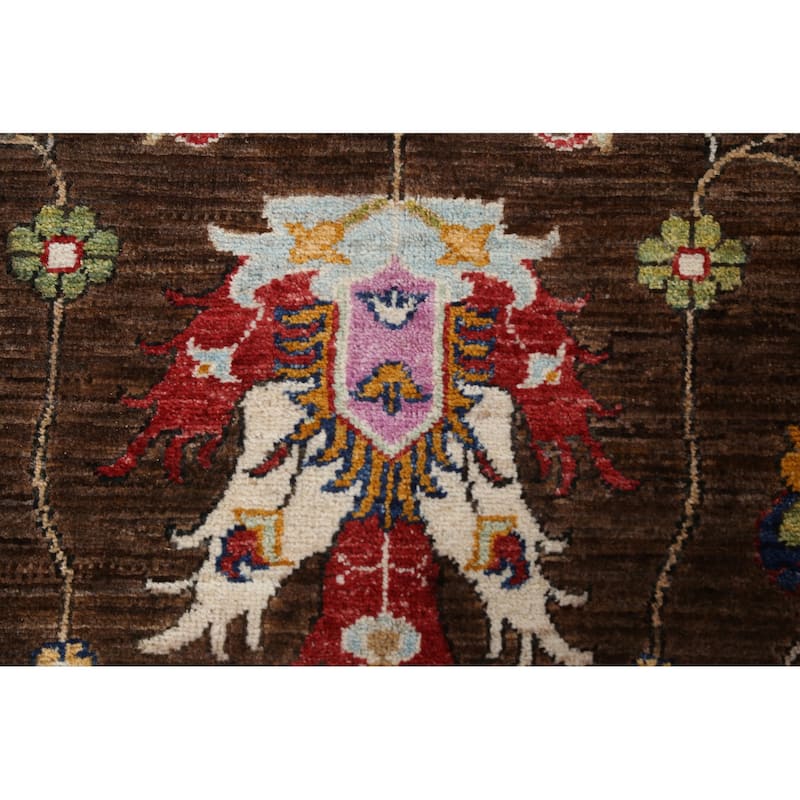 Floral Vegetable Dye Ziegler Oriental Area Rug Wool Handmade Carpet - 5'8" x 7'11"