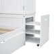 preview thumbnail 21 of 22, Twin Platform Bed with Storage Headboard & Footboard, Pull Out Shelves and Twin Trundle, Grey
