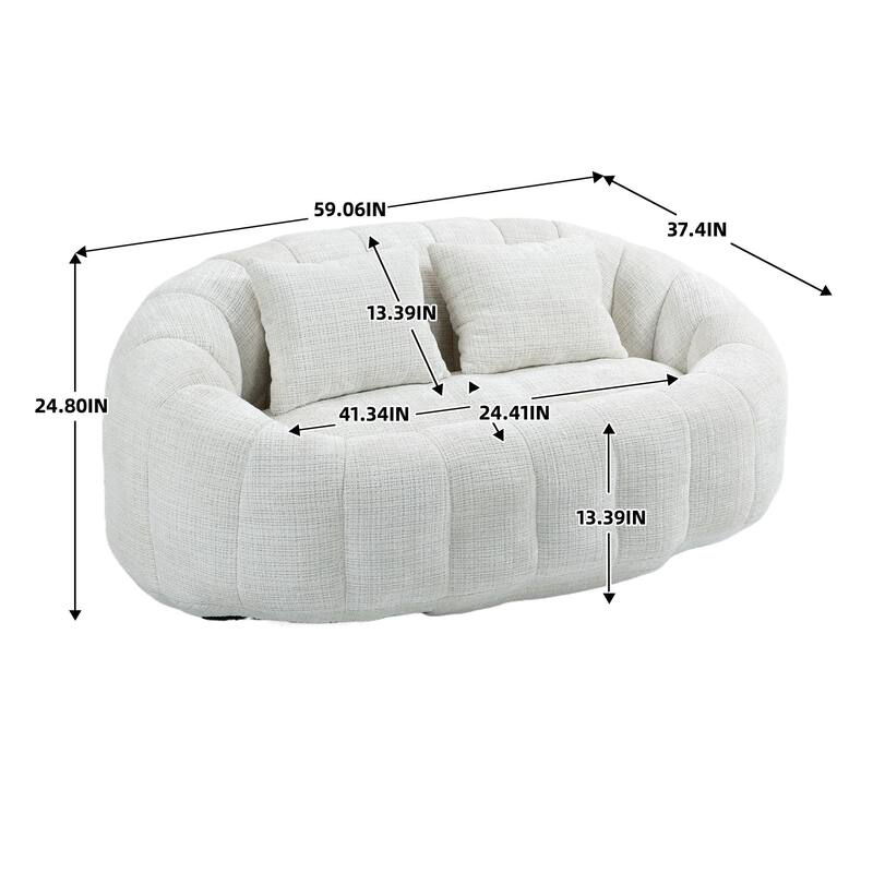 59.06'' Lazy Sofa Durable Comfort Lounger High Back
