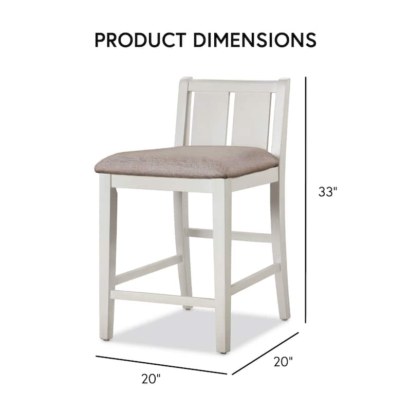 Furniture of America Vesper 3-Piece Counter Height Dining Set with Shelving