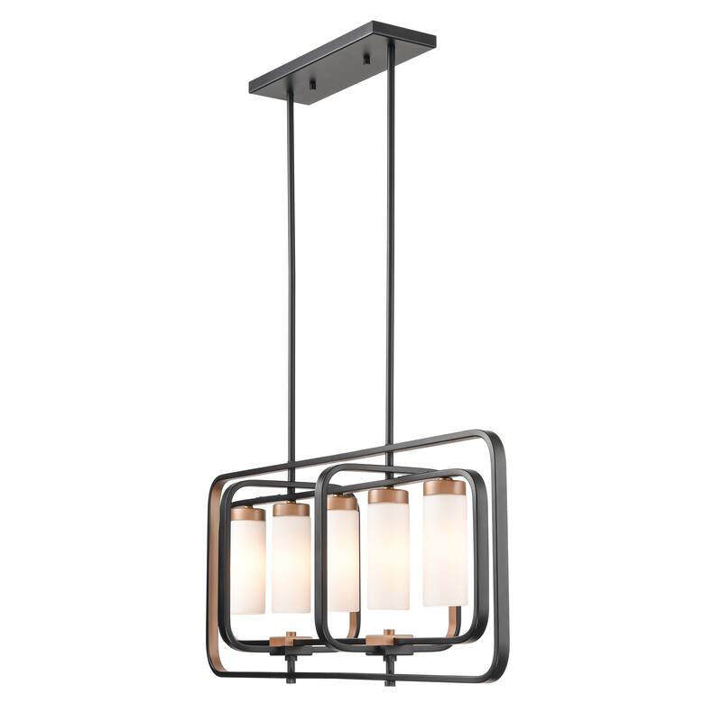 Light Society Rex Chandelier - Black/Gold/Opal