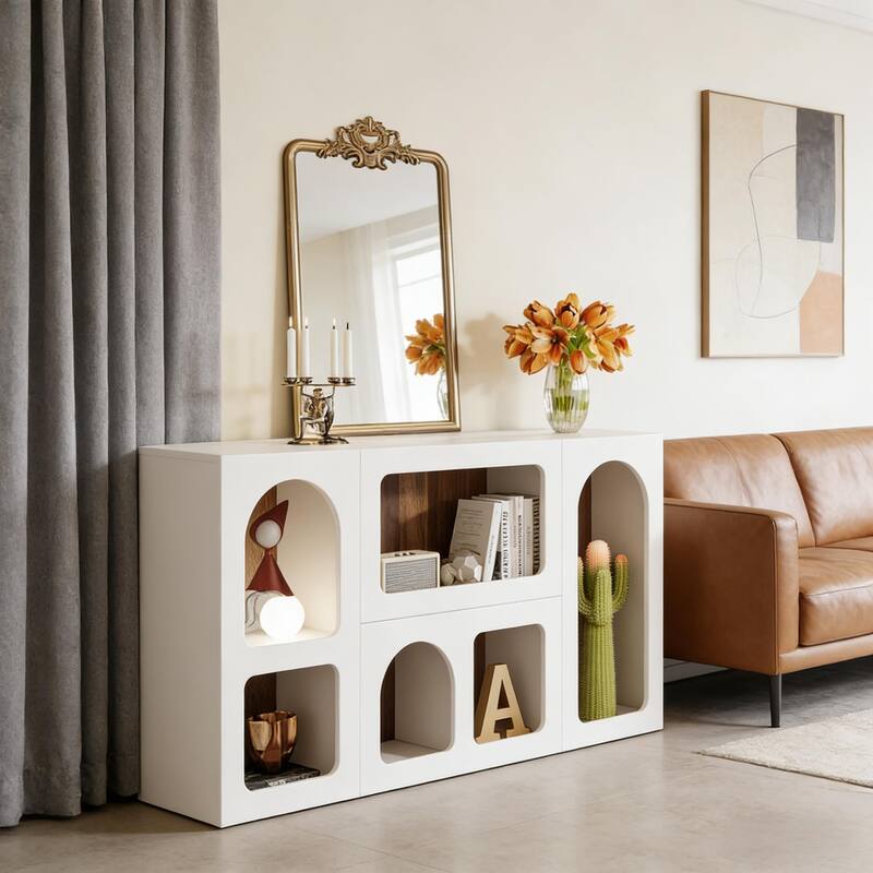 Chic Entrance Table, Wooden Console Table, Modern Sofa Table