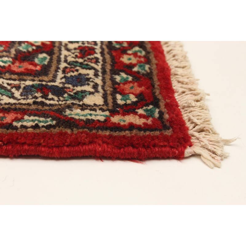 ECARPETGALLERY Hand-knotted Andelz Red Wool Rug - 3'6 x 9'6