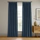 preview thumbnail 132 of 155, Exclusive Fabrics Signature Pleated Blackout Velvet Curtain (1 Panel) 25 x 108 - Midnight Blue