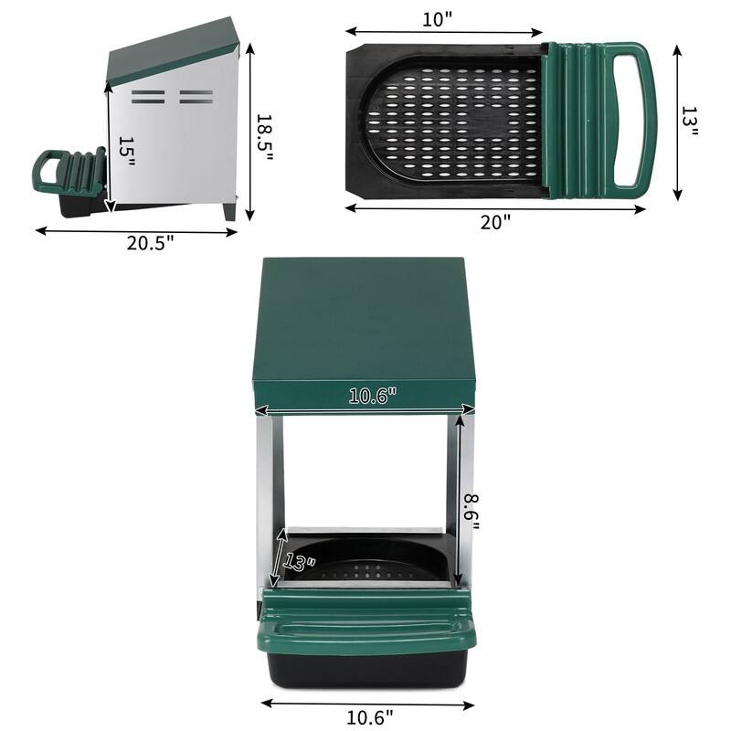 Single Roll Out Chicken Nesting Box with Plastic Basket Egg Nest Box Chicken Laying Box