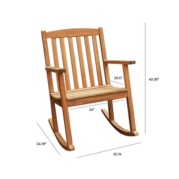 Valencia Teak Rocking Chair Natural Overstock 31288044