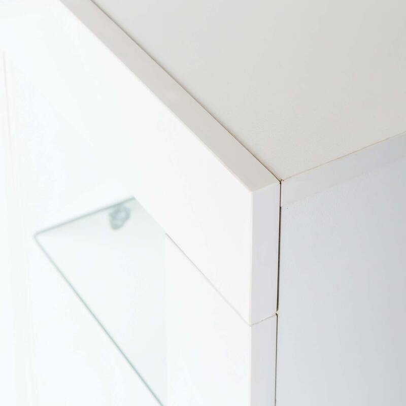 Kitchen Sideboard Cupboard with LED Light,with Drawer and 1 Doors