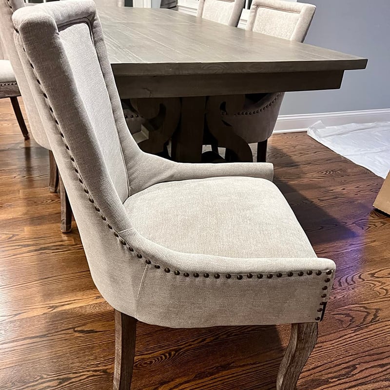 Ultra Side Dining Chair With Bronze nail head Set of 2