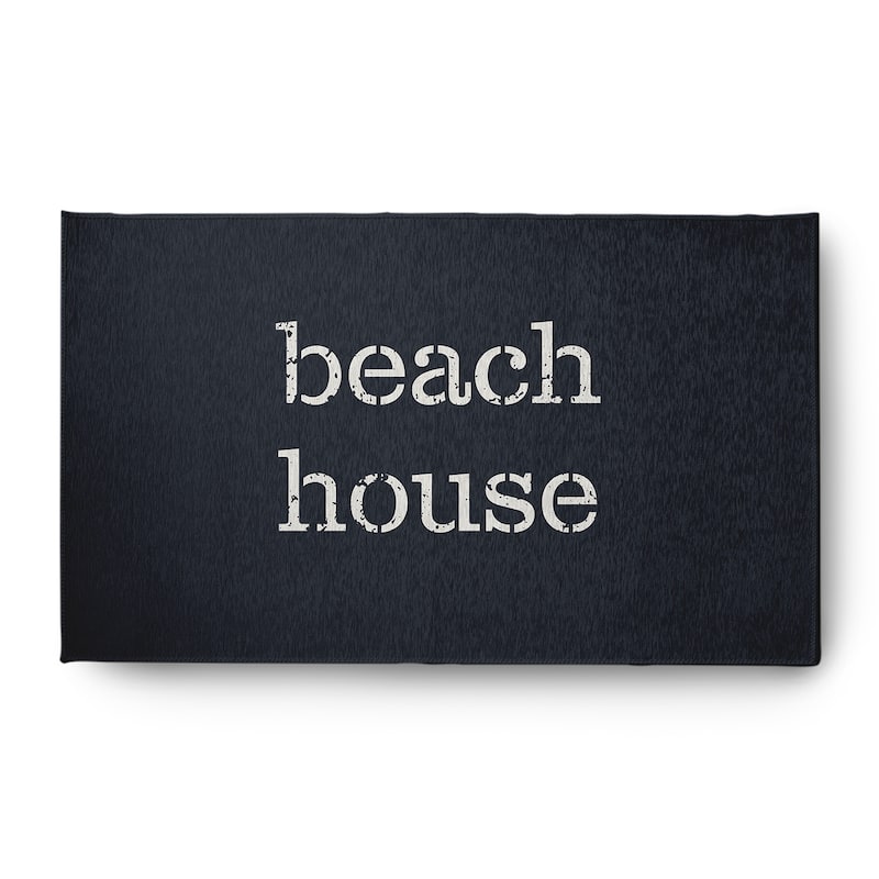 Beach House Nautical Chenille Rug - Shark Blue - 3' x 5'