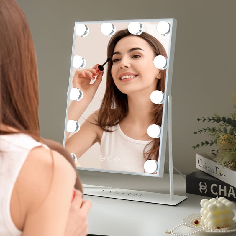 Small vanity mirrors with lights on sale