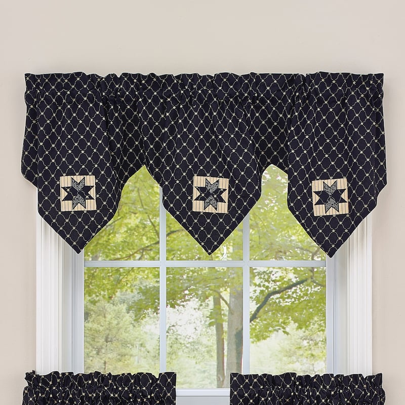Park Designs Carrington Lined Triple Point Valance - 60" x 20"