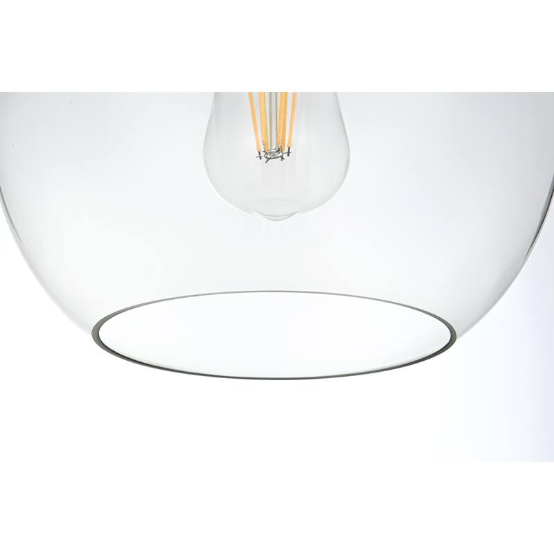 Dangling 3-light Clear Glass 20-inch Pendant