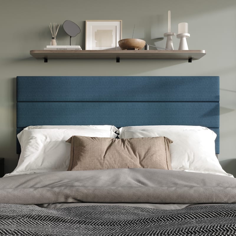 Clayfell Corona Upholstered Headboard - Denim Blue - Queen